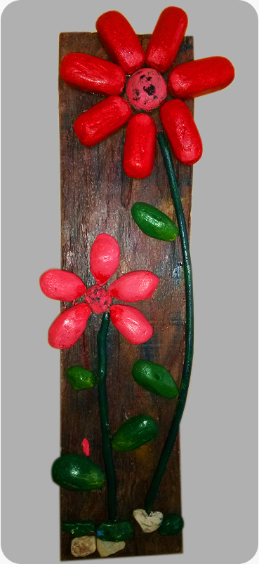 A flower made from wood 