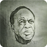 A portrait shading made of graphite